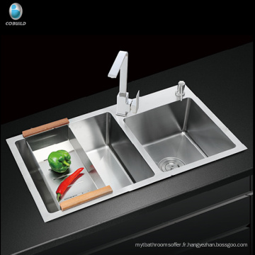 Cuisine modulaire Designs Ferme Tablier simple trou Handcrafted en acier inoxydable évier de cuisine